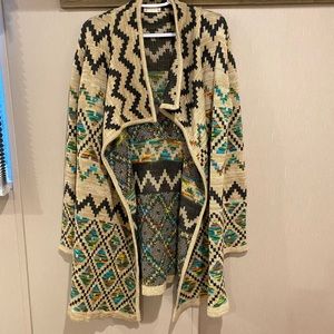 Multi colored light brown sweater, size small, altar’d state brand.